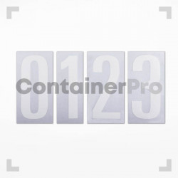 White/Clear Number Decals 100mm (10pcs/pkt)