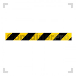 Zebra Warning Yellow/Black Decal - 50 x 410mm