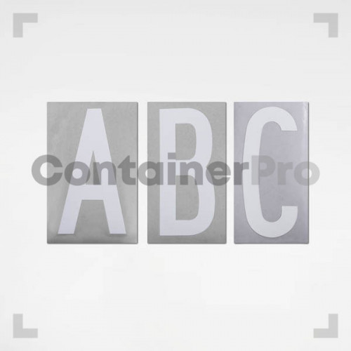 White/Clear Letter Decals 100mm (10pcs/pkt)