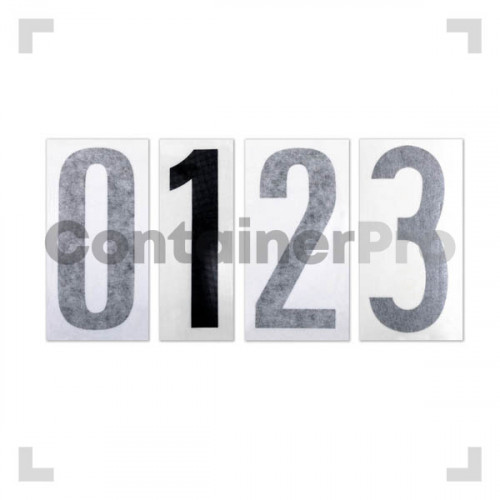 Black/Clear Number Decals 100mm (10pcs/pkt)