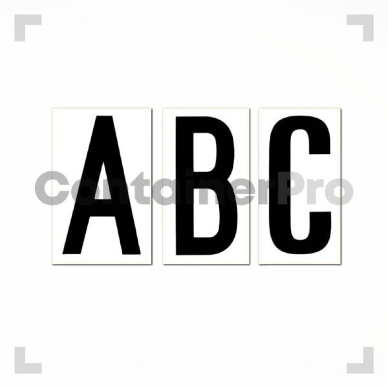 Black/White Letter Decals 100mm (10pcs/pkt)