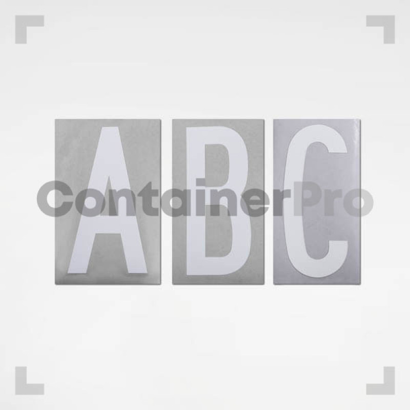 White/Clear Letter Decals 100mm (10pcs/pkt)