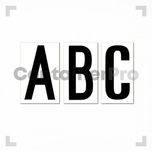 Black/White Letter Decals 100mm (10pcs/pkt)