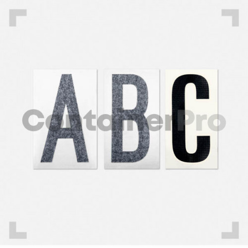 Black/Clear Letter Decals 100mm (10pcs/pkt)