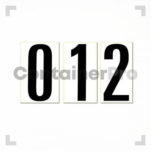 Black/White Number Decals 100mm (10pcs/pkt)