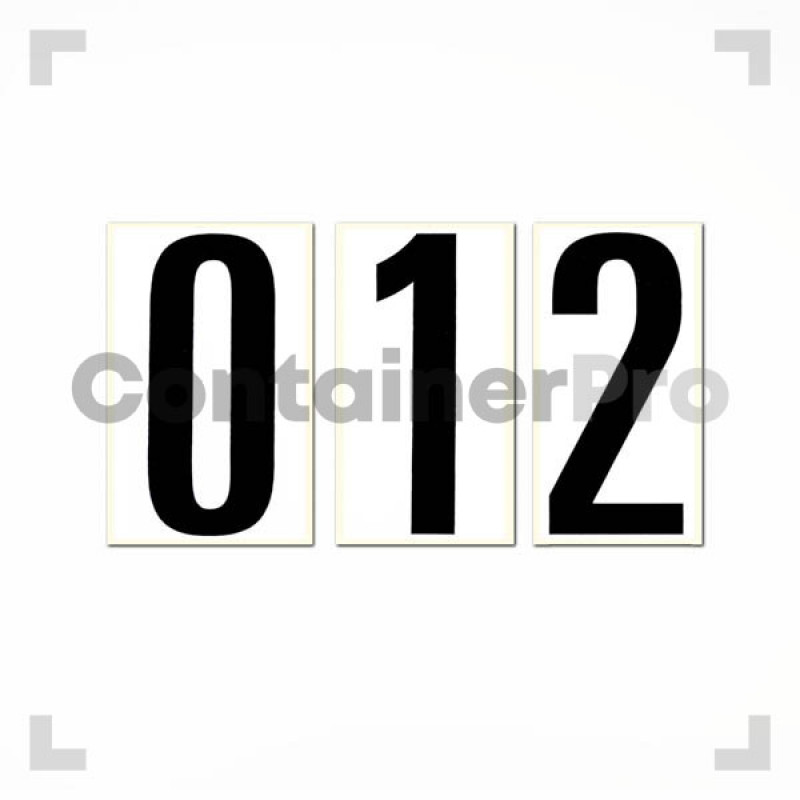 Black/White Number Decals 100mm (10pcs/pkt)