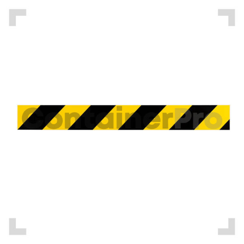 Zebra Warning Yellow/Black Decal - 50 x 410mm