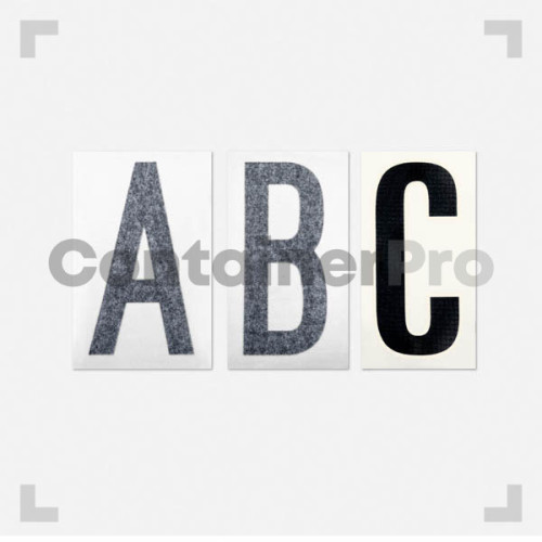 Black/Clear Letter Decals 100mm (10pcs/pkt)
