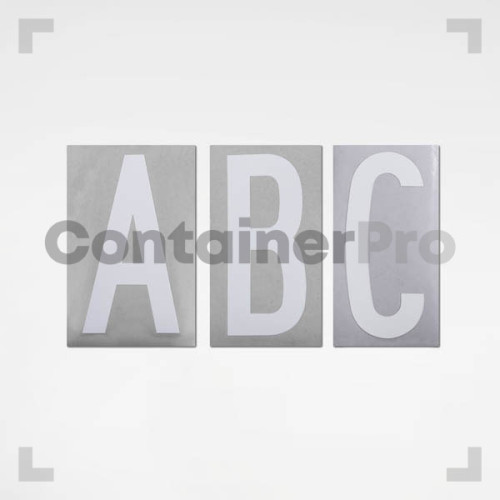 White/Clear Letter Decals 100mm (10pcs/pkt)